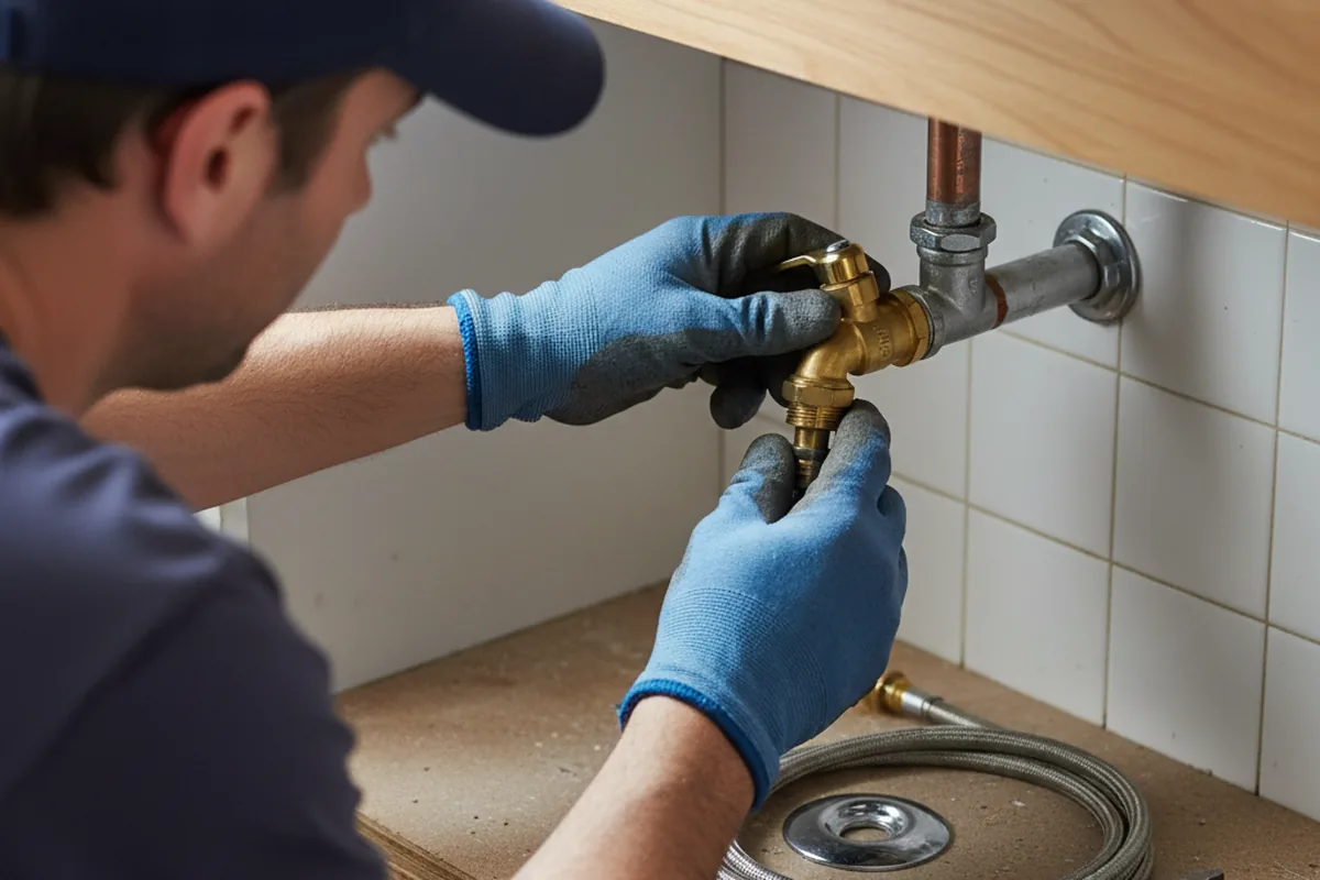 Shutoff valve and fitting work during Faucet and Fixture Repair in Oakland Mills